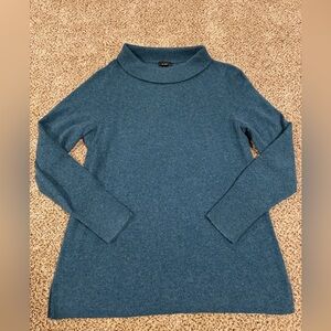 Talbots Teal Cashmere Crewneck Sweater